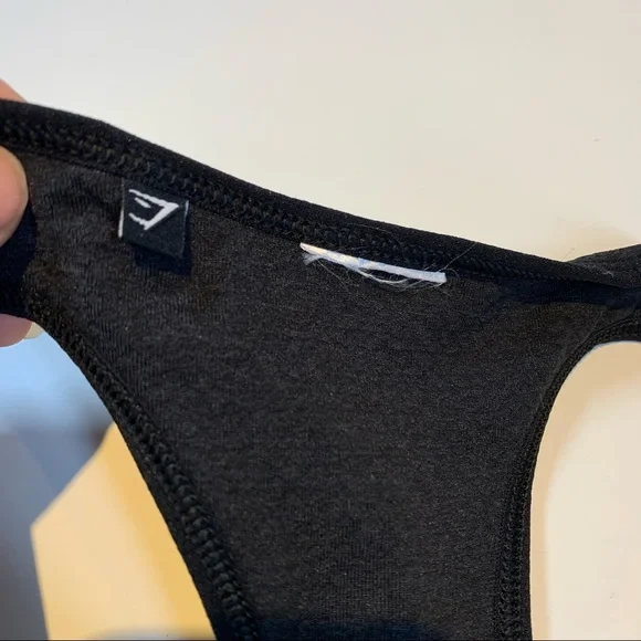 Gymshark dark grey Racerback sports bra - Picture 4 of 7